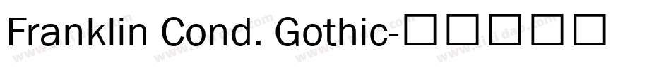 Franklin Cond. Gothic字体转换